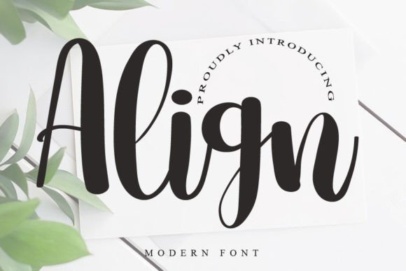 Align: A Modern Handwritten Script Font for Luxury Branding