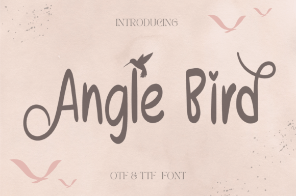 Angle Bird Font for Web Design and Branding