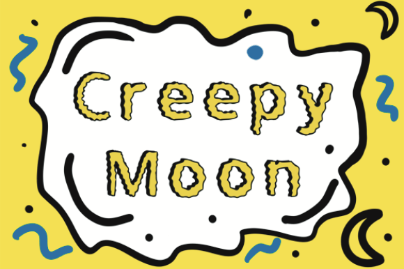Creepy Moon Font for Spooky Campaigns